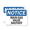 Signmission Main Gas Valve Shutoff, 5 in W x Rectangle, Vinyl Decal OS-2PACK-NS-D-35-L-14088 - alternate 1